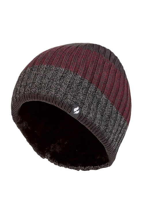 HEAT HOLDERS Mens Themal Block Stripe Linden Beanie