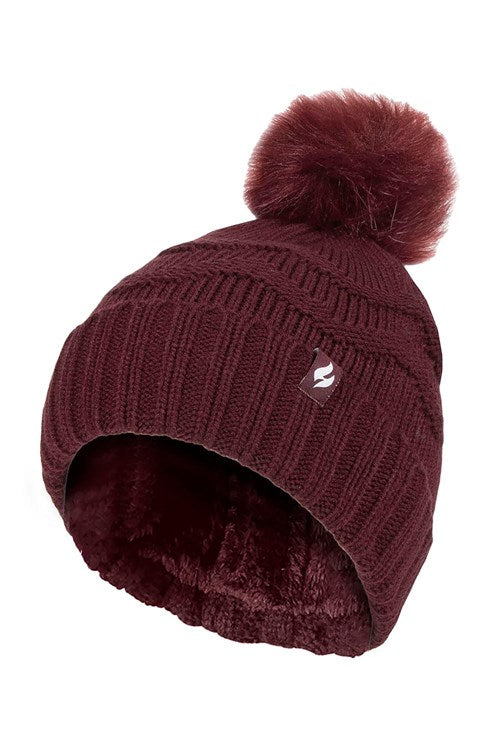 HEAT HOLDERS Cotswold Zig Zag Knit Thermal Beanie-WOMENS