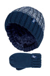 Load image into Gallery viewer, HEAT HOLDERS Turn Over Thermal Beanie &amp; Mittens Set - Kids 3-6 years
