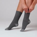 Load and play video in Gallery viewer, GENTLE GRIP 3Pk  Crew Socks- Heel &amp; Toe - Womens 4-8
