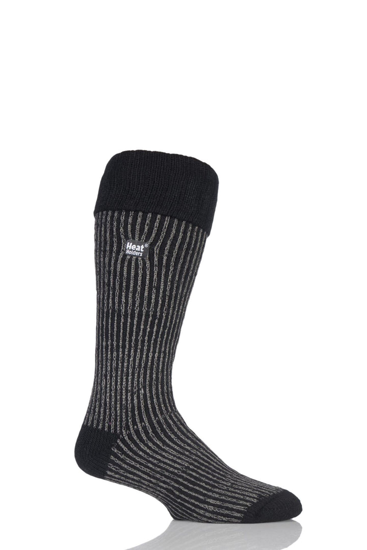 HEAT HOLDERS Ribbed Cuff Long Boot Socks- Mens 6-11