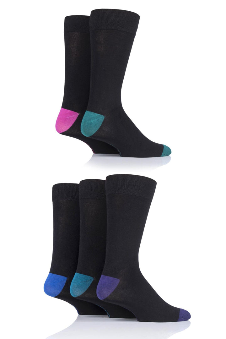SOCKSHOP 5PK Plain Colours Bamboo Sock-Mens 7-11