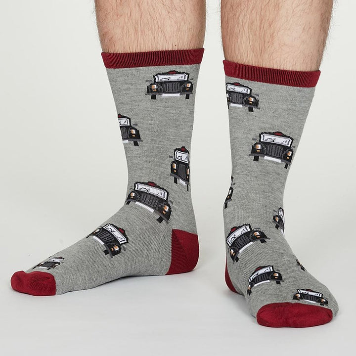 THOUGHT 2Pk Taxi Cab Bamboo Socks-Mens 7-11