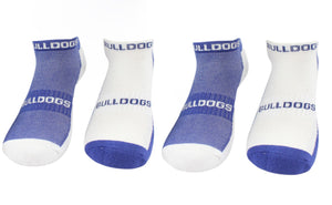 NRL Canterbury Bulldogs 4 Pairs High Performance Ankle Sports Socks