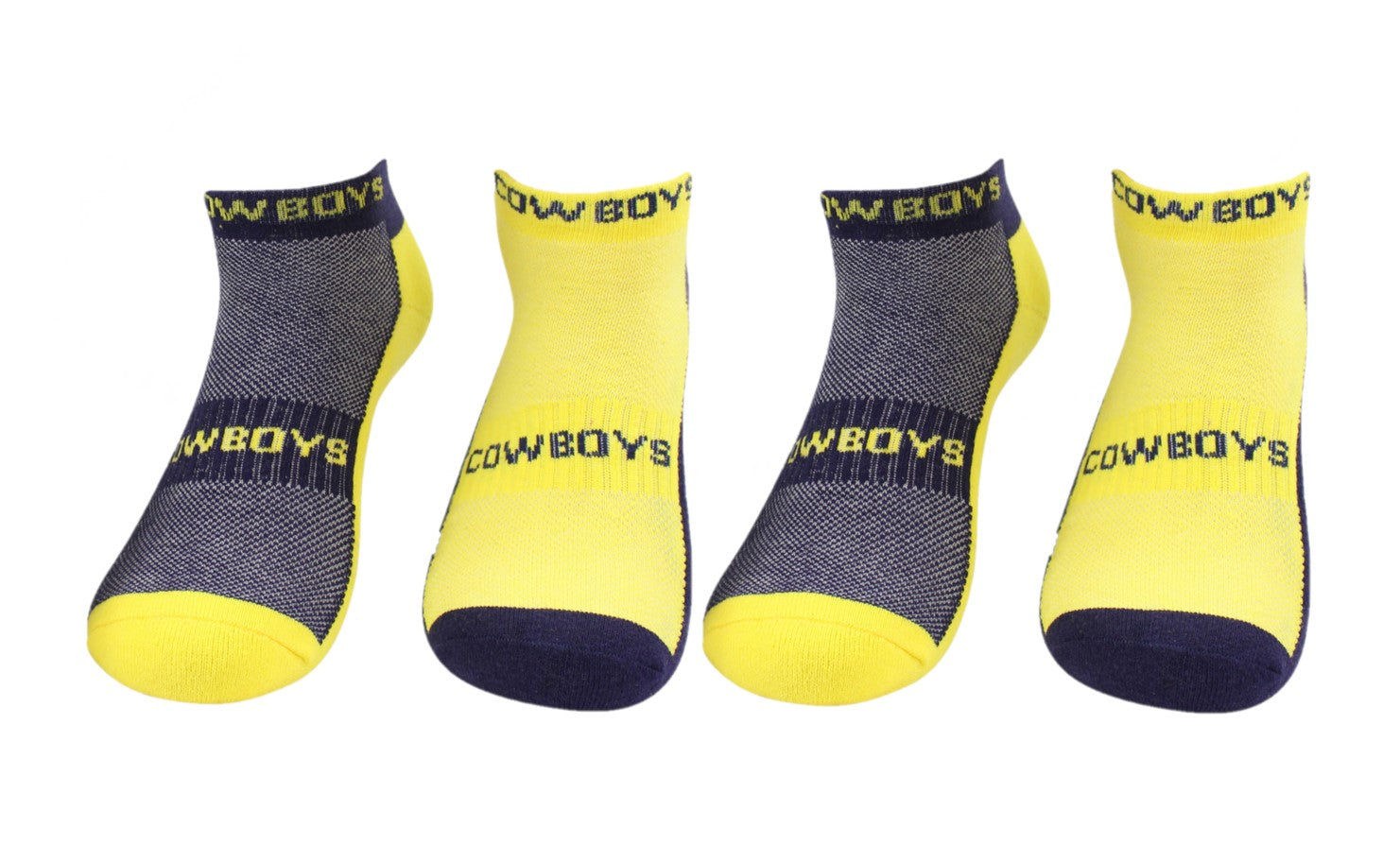 NRL North Queensland Cowboys 4 Pairs High Performance Ankle Sports Socks