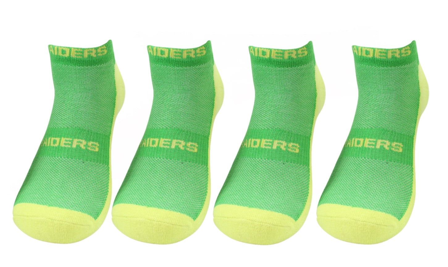 NRL Canberra Raiders 4 Pairs High Performance Ankle Sports Socks