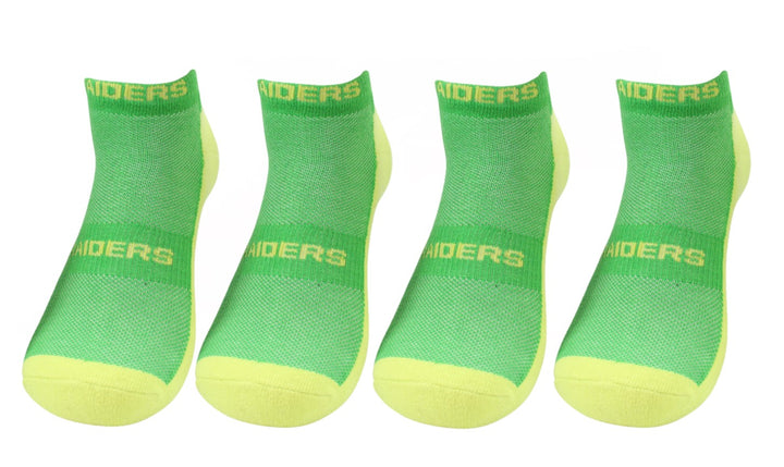 NRL Canberra Raiders 4 Pairs High Performance Ankle Sports Socks