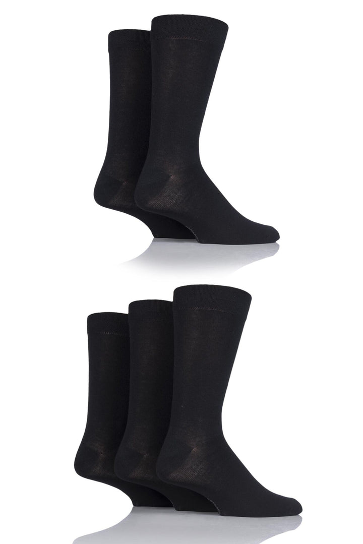 SOCKSHOP 5PK Plain Colours Bamboo Sock-Mens 7-11