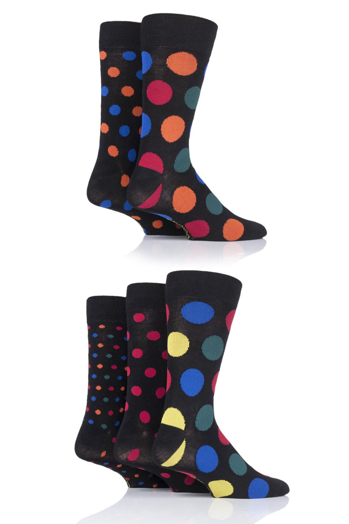 SOCKSHOP 5PK  Spot Bamboo Socks-Mens 7-11