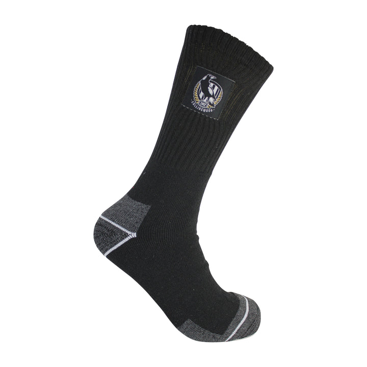 AFL Collingwood Magpies 2pk Heavy Duty Work Sock