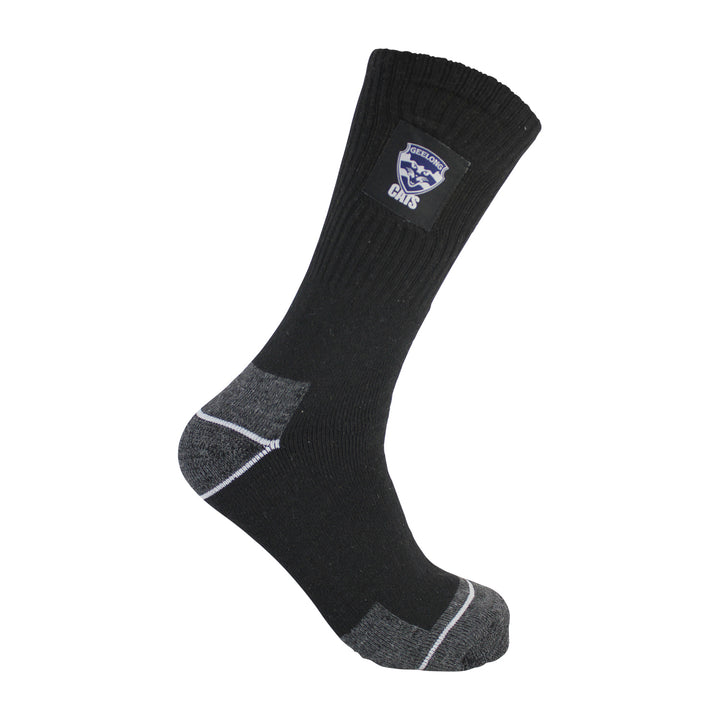 AFL Geelong Cats 2Pk Heavy Duty Work Sock