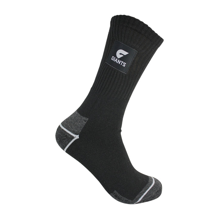 AFL Greater Western Sydney Giants 2pk Heavy Duty Work Sock