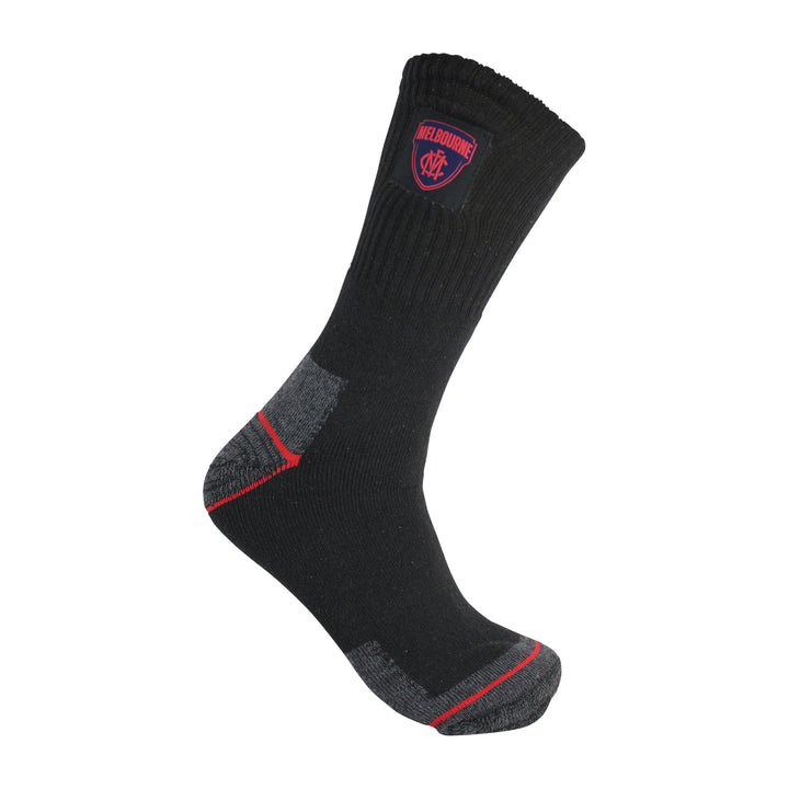 AFL Melbourne Demons 2Pk Heavy Duty Work Sock