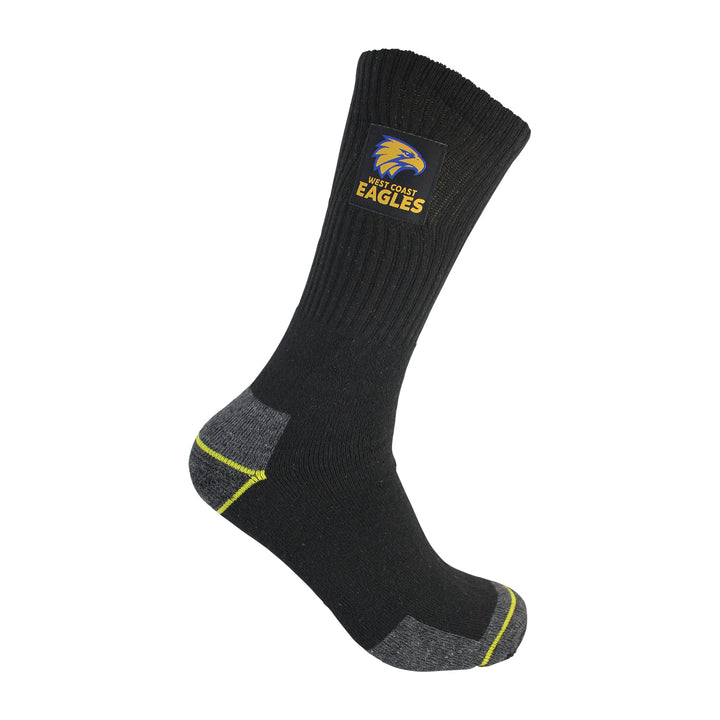 AFL West Coast Eagles  2pk Heavy Duty Work Sock