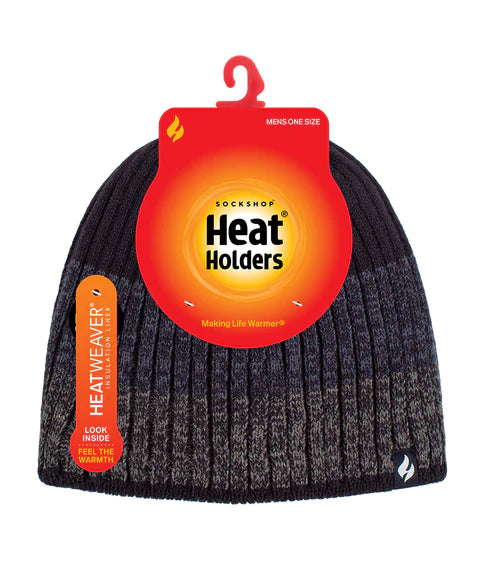 HEAT HOLDERS Mens Themal Block Stripe Linden Beanie