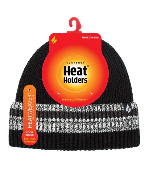 HEAT HOLDERS Men's Thermal Turn Over Cuff Arran Beanie