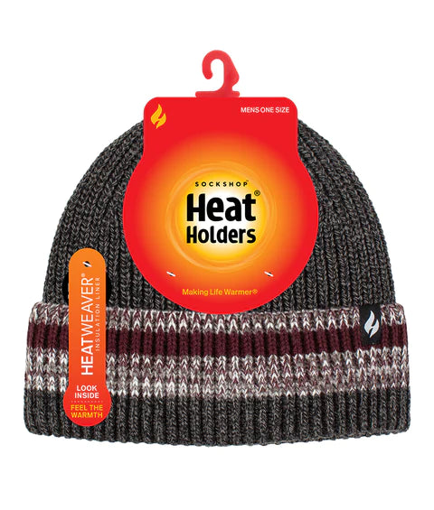 HEAT HOLDERS Men's Thermal Turn Over Cuff Arran Beanie