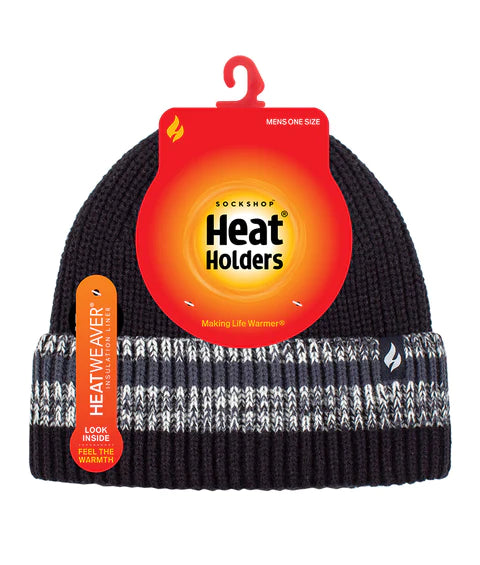 HEAT HOLDERS Men's Thermal Turn Over Cuff Arran Beanie