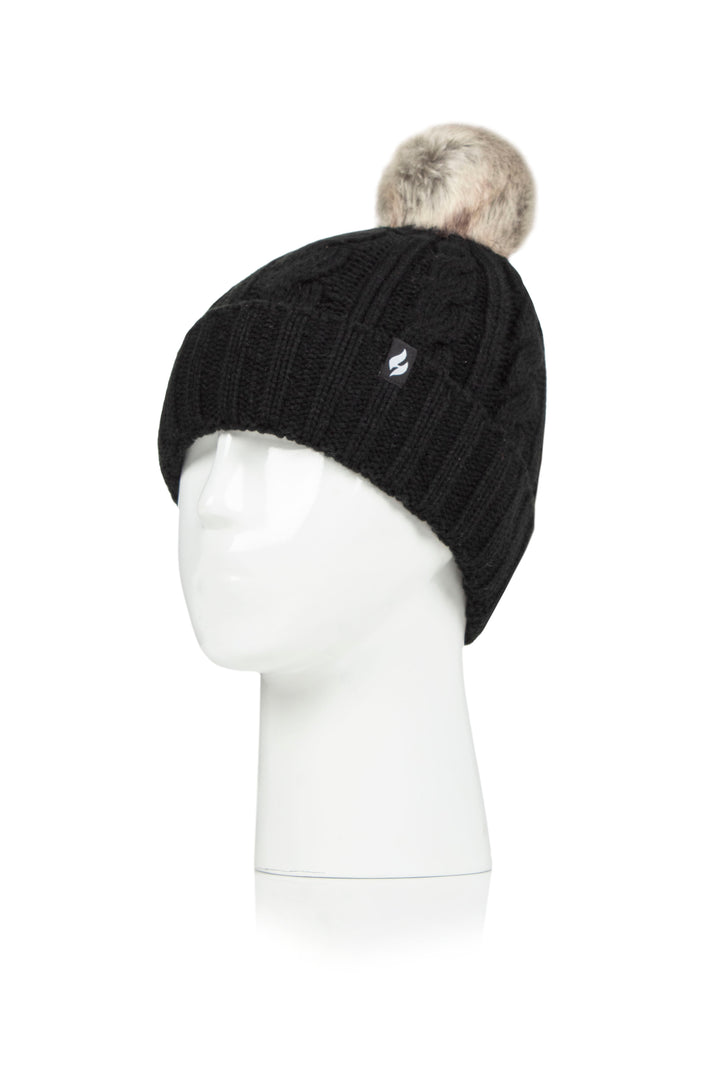 HEAT HOLDERS Ladies Maine Thermal Pom Pom Beanie