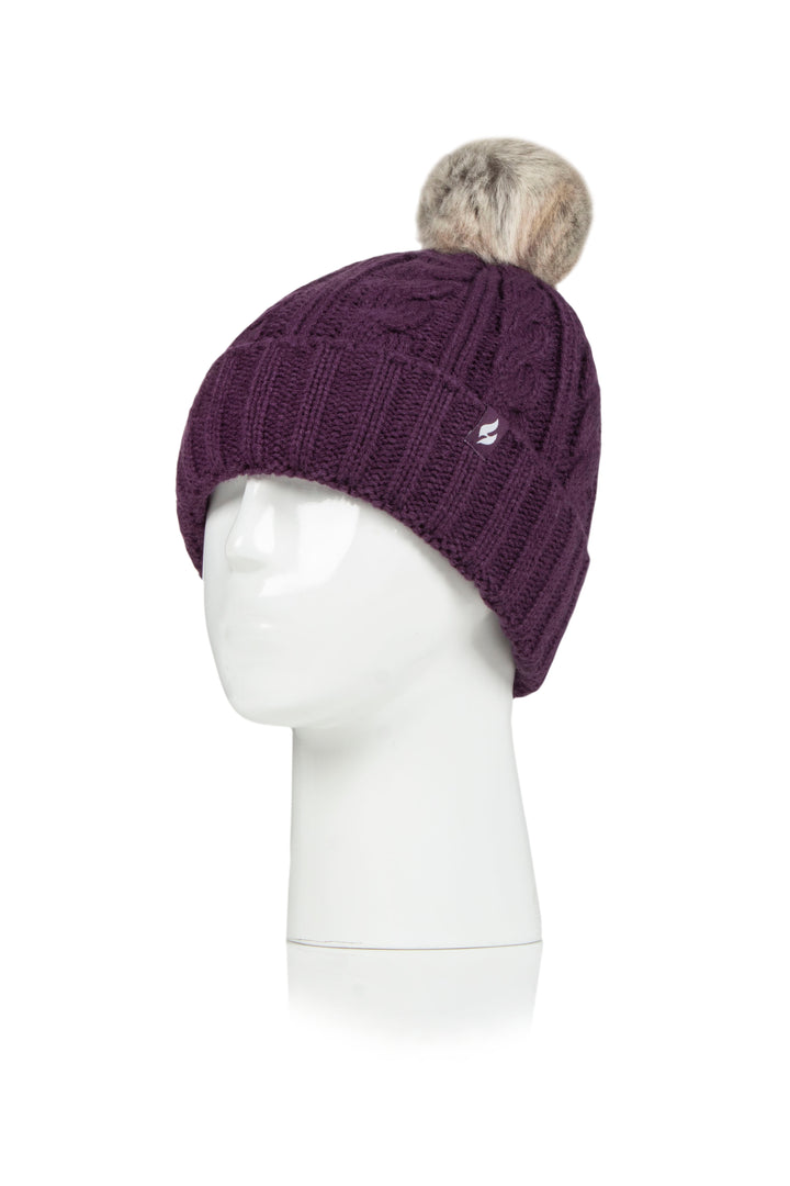 HEAT HOLDERS Ladies Maine Thermal Pom Pom Beanie