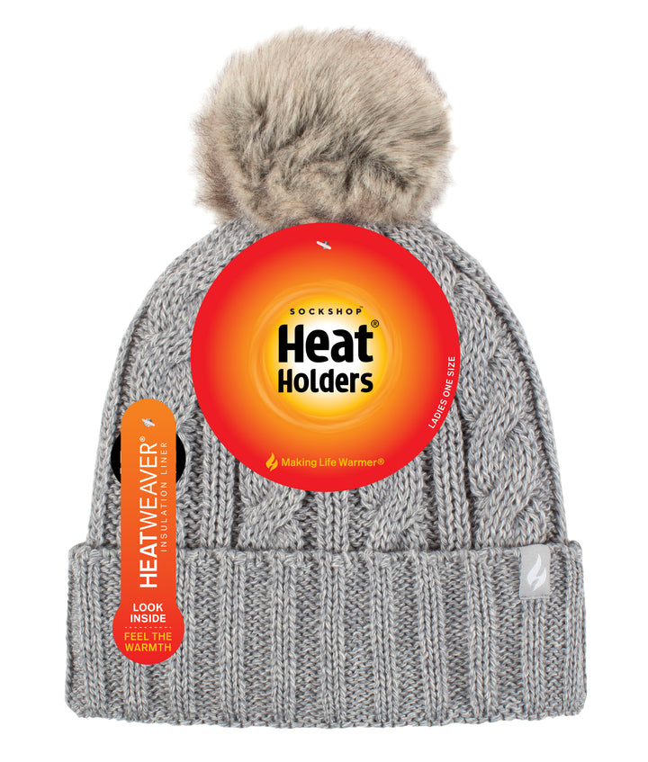 HEAT HOLDERS Ladies Maine Thermal Pom Pom Beanie