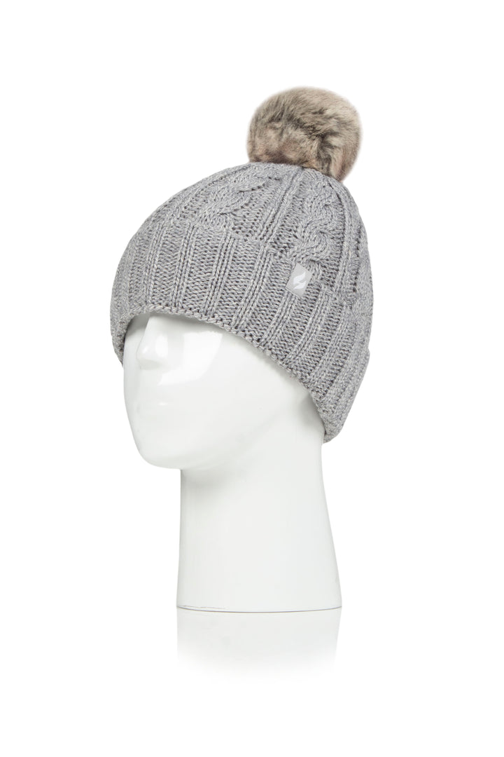 HEAT HOLDERS Ladies Maine Thermal Pom Pom Beanie