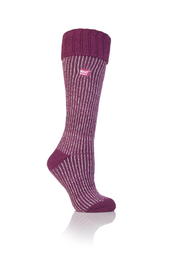 HEAT HOLDERS Ribbed Cuff Long Boot Socks- Womens 4-8