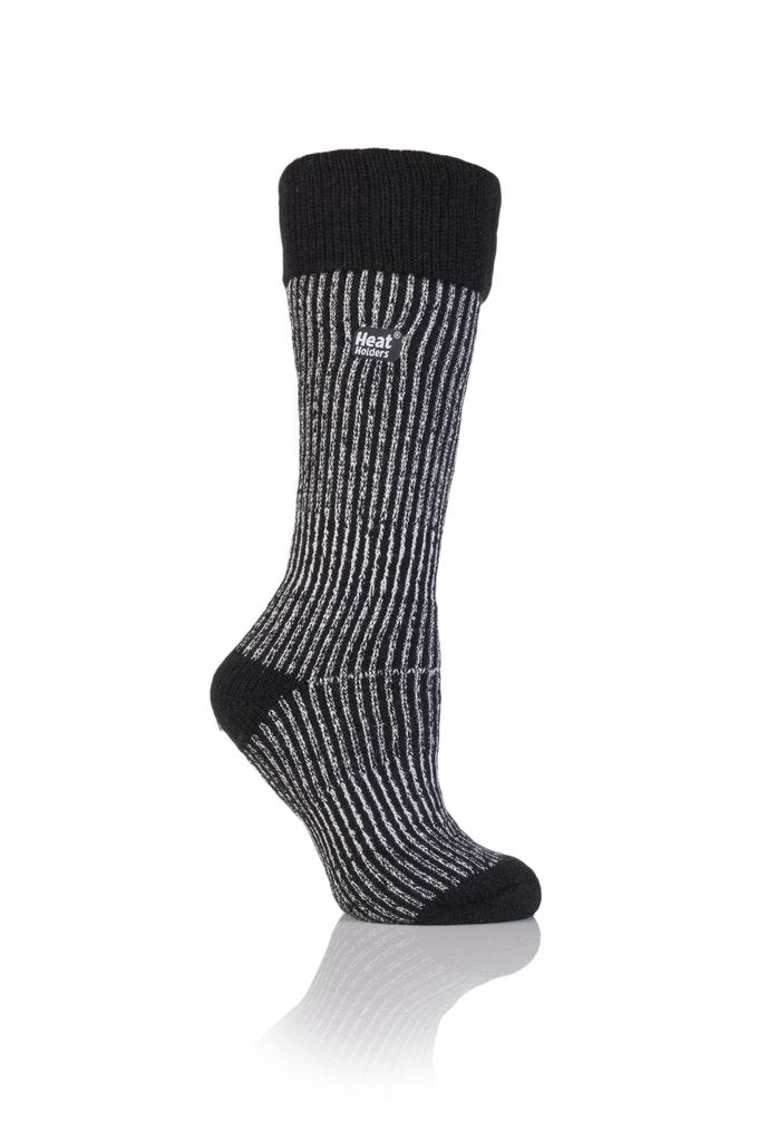 HEAT HOLDERS Ribbed Cuff Long Boot Socks- Womens 4-8