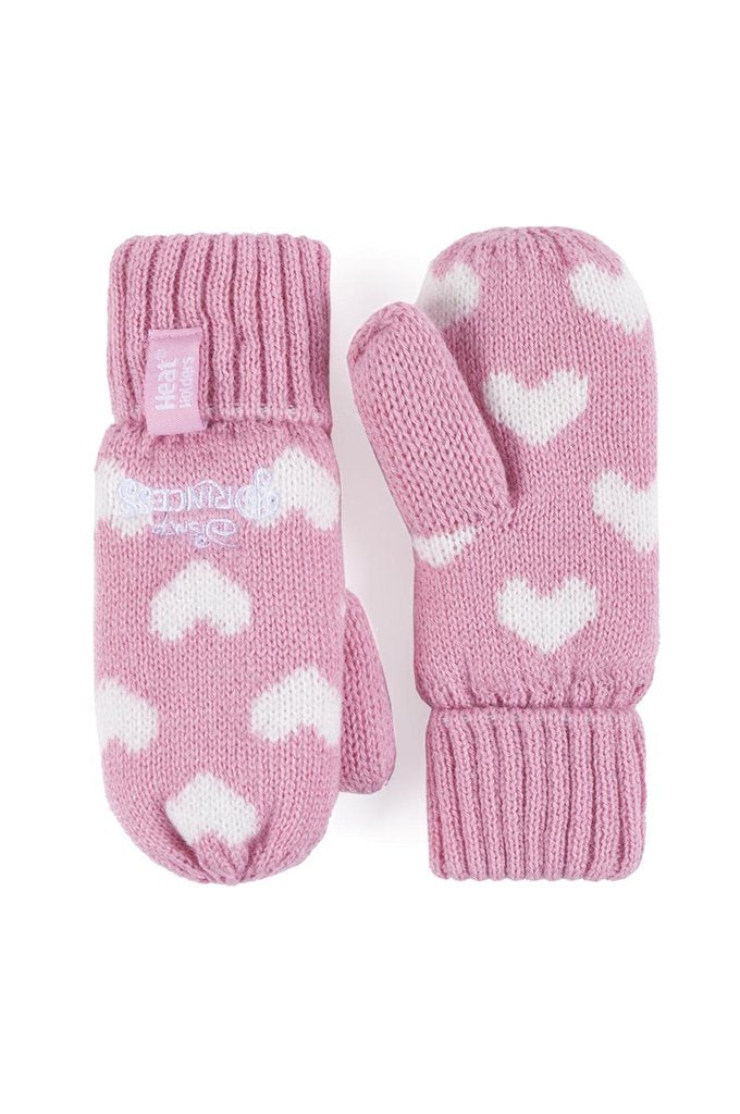 HEAT HOLDERS Licensed Disney Hat and Mittens Set-PRINCESS-Girls 3-6 years