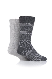 SOCKSHOP 2pk Wool  Boot Socks - Mens 7-11