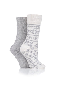 SOCKSHOP 2Pk Wool Boot Socks - Womens 4-8