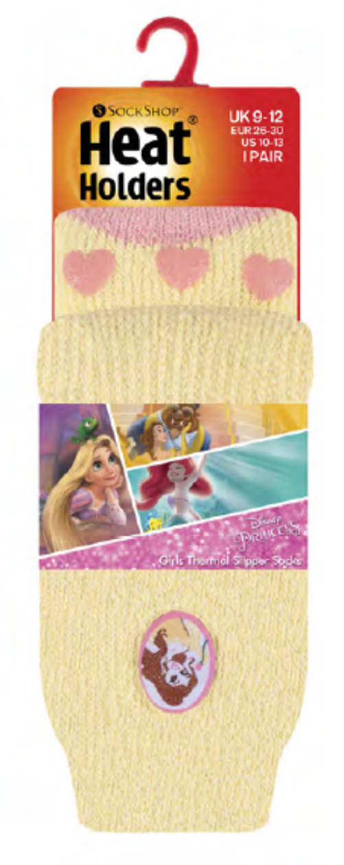 HEAT HOLDERS Licensed Disney Beauty and the Beast Slipper Socks-Kids
