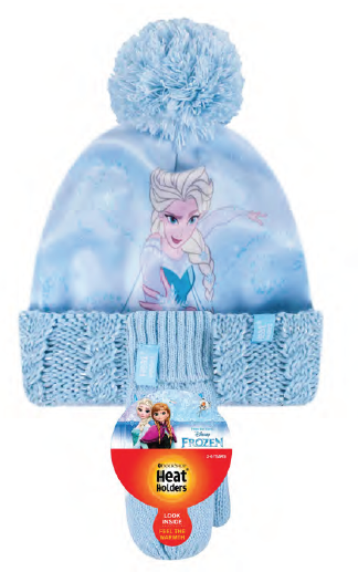 HEAT HOLDERS Licensed Disney Frozen Beanie and Mittens Set-ELSA 3-6 years