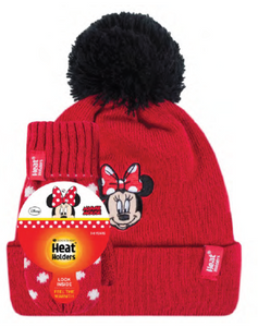 HEAT HOLDERS Licensed Disney Hat and Mittens Set-MINNIE MOUSE 3-6 years