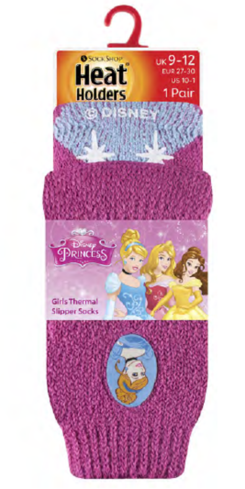 HEAT HOLDERS Licensed Disney Princess Slipper Socks-Kids