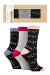 Load image into Gallery viewer, GLENMUIR 3PK Gift Boxed Bamboo Socks -Womens 4-8
