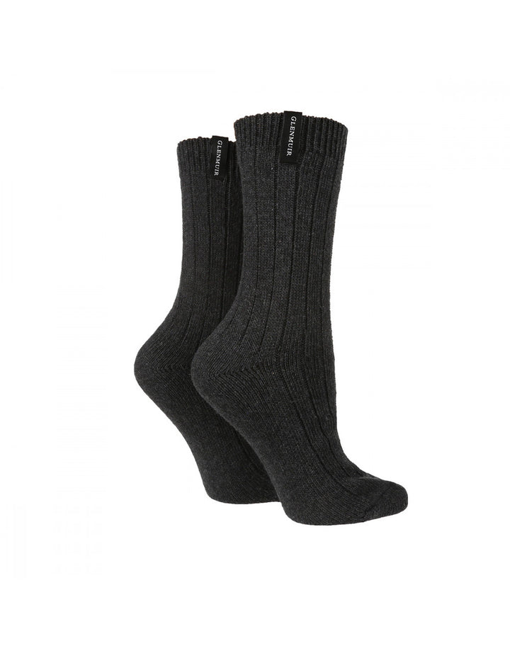 GLENMUIR 2PK Classic Wool Boot Socks- Womens 4-8