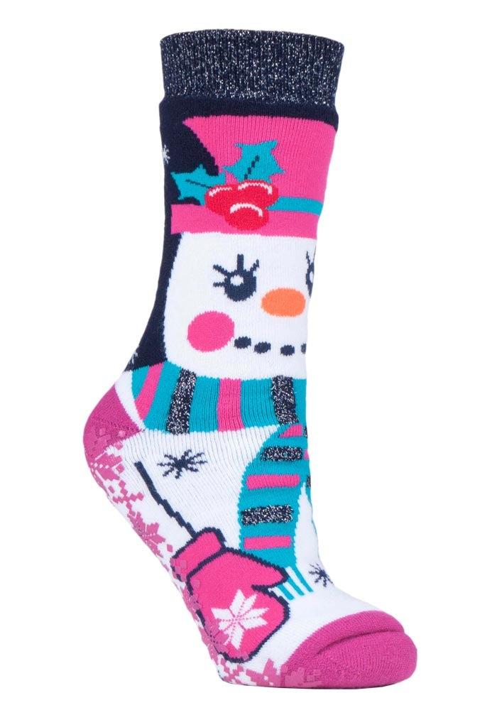 HEAT HOLDERS Christmas Dual Layer Slipper Socks -Womens 4-8