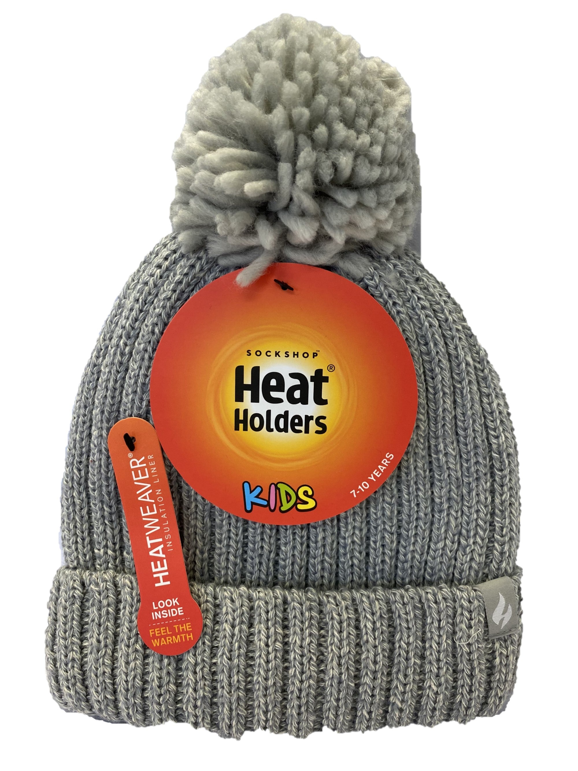 HEAT HOLDERS Enchanted Forest Ribbed Thermal Beanie with Pom Pom-Girls 7-10 Years