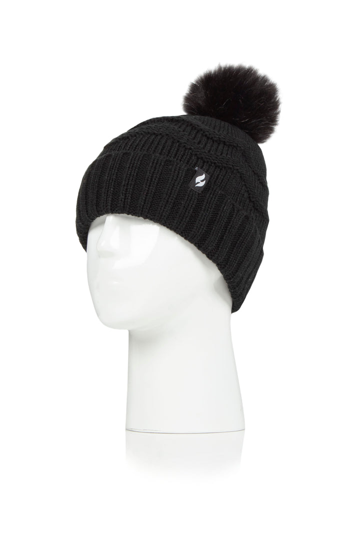 HEAT HOLDERS Cotswold Zig Zag Knit Thermal Beanie-WOMENS