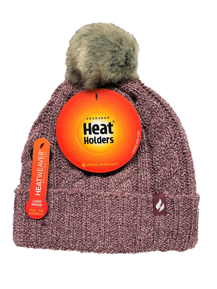 HEAT HOLDERS Ladies Maine Thermal Pom Pom Beanie