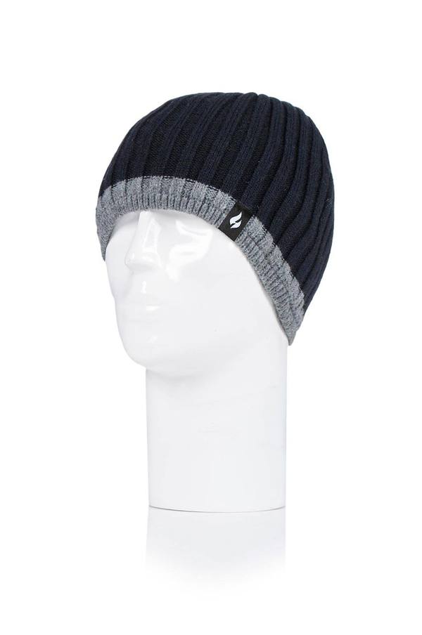 HEAT HOLDERS  Breacon  Contrast Trim Ribbed Thermal Beanie-Mens