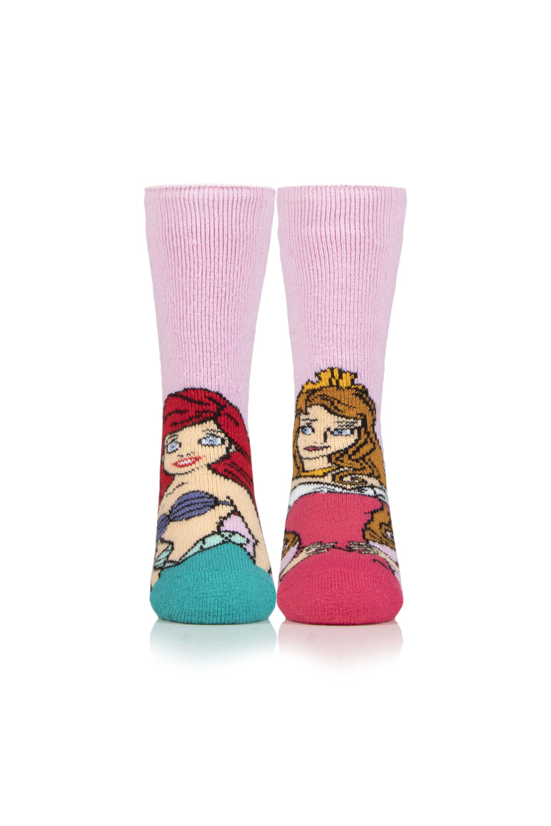 HEAT HOLDERS Lite Licensed Disney Character Socks Ariel and Princess