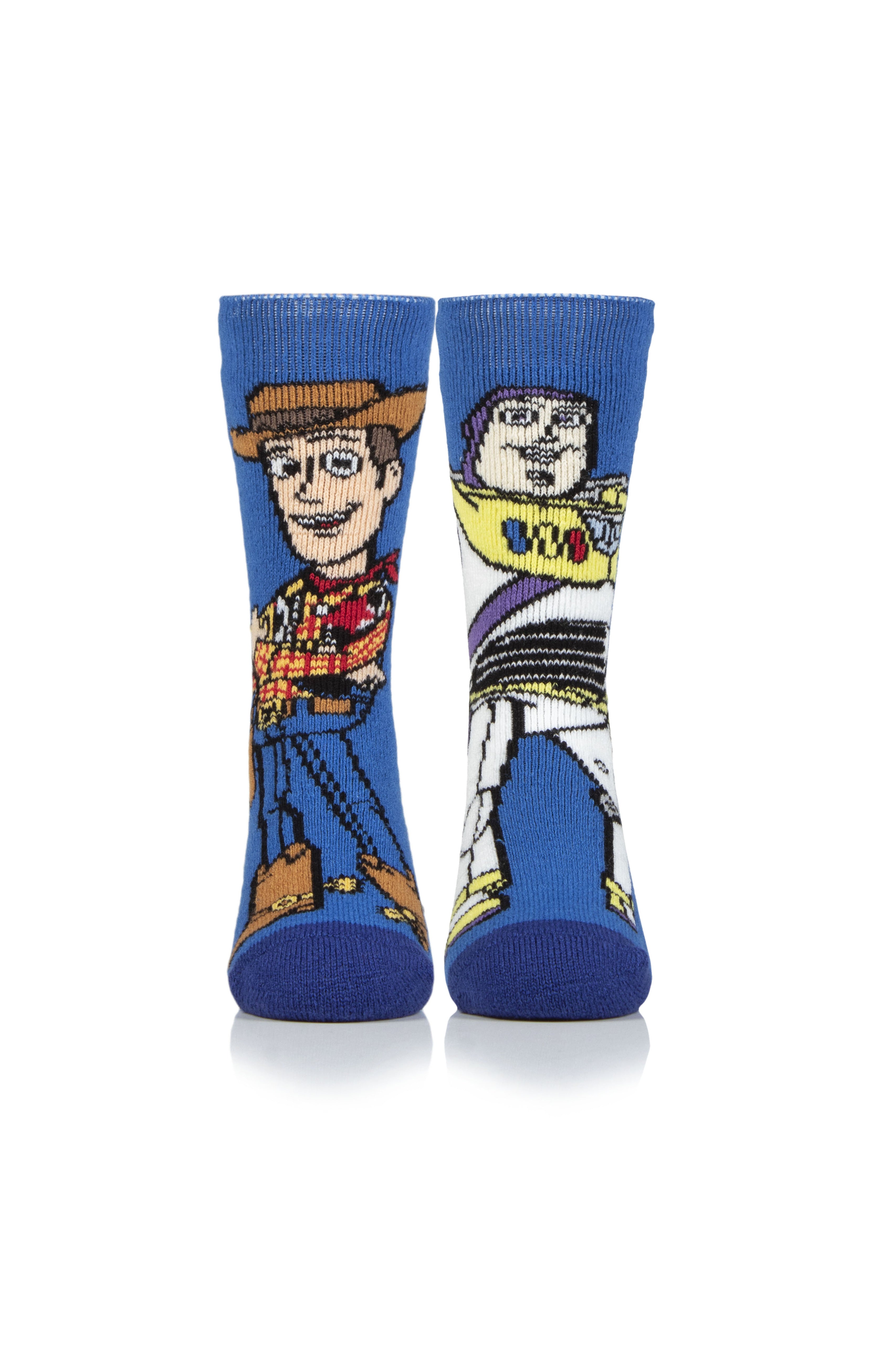 HEAT HOLDERS Lite Licensed Toy Story Character Socks-Woody and Buzz Lightyear-Kids