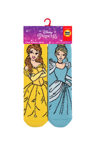 HEAT HOLDERS Lite Licensed Disney Character Socks-Belle and Cinderella-Kids