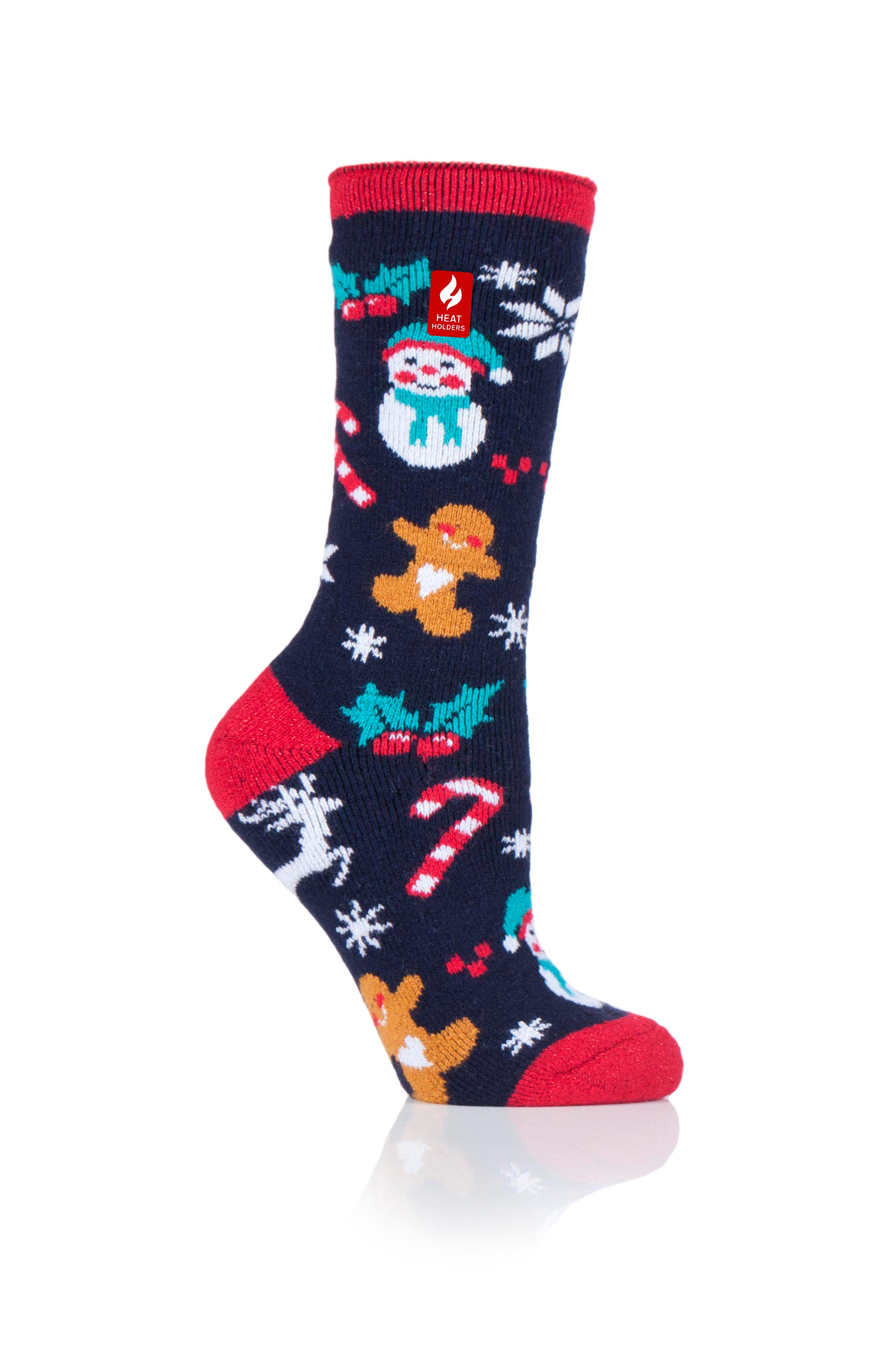 HEAT HOLDERS Lite Christmas Socks Festive-Womens 4-8