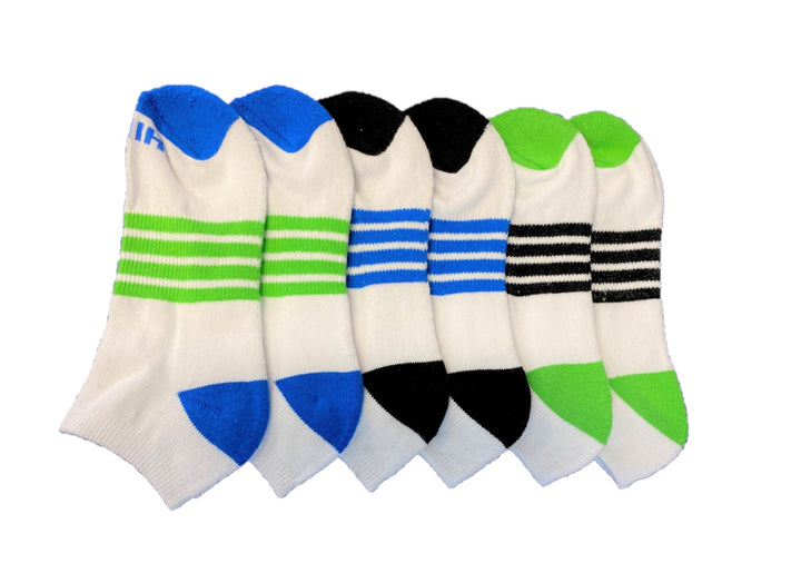 HIKE 6PK Cushion Foot Sport Ankle socks-Childrens