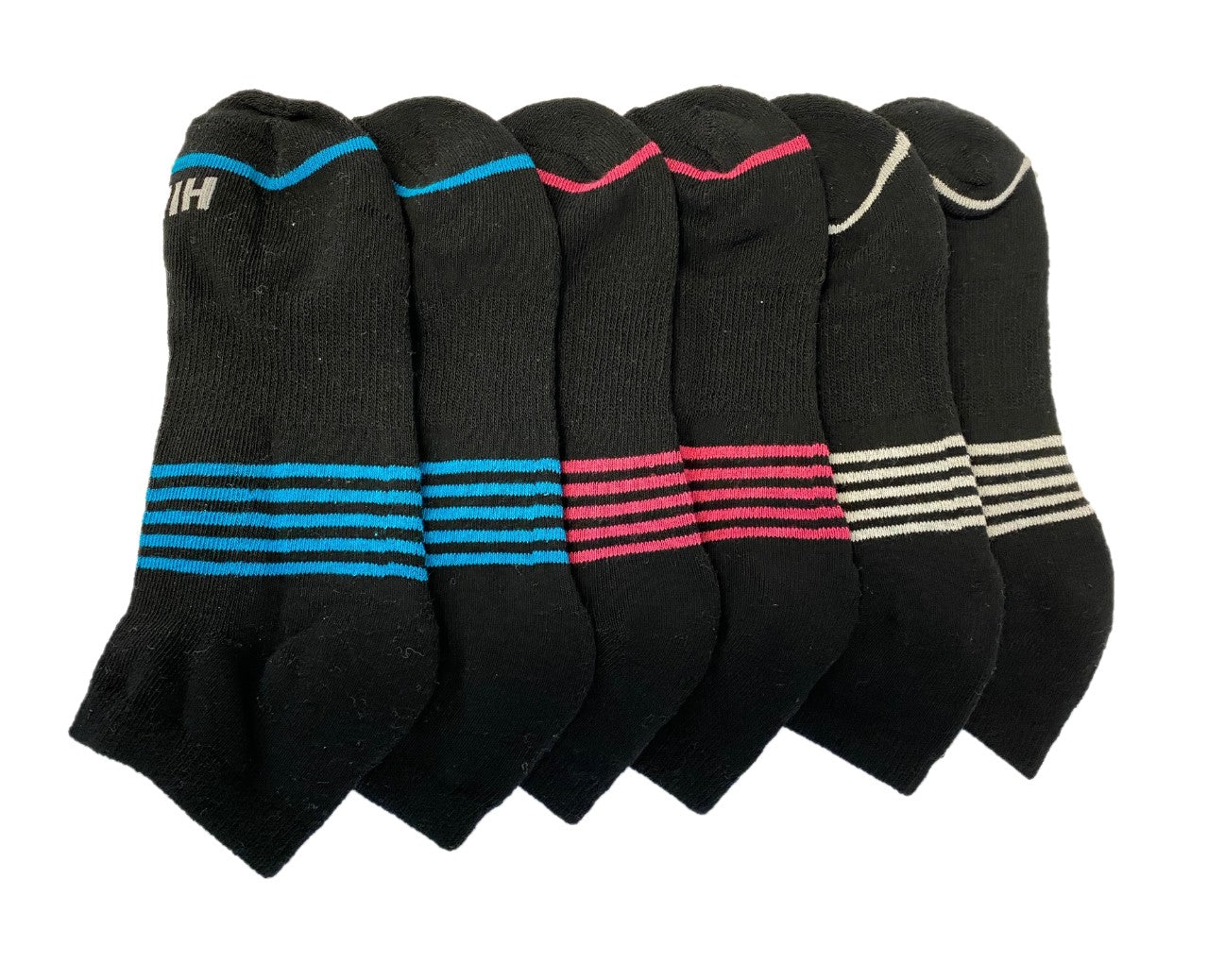 HIKE 6PK Cushion Foot Sport Ankle socks-Womens