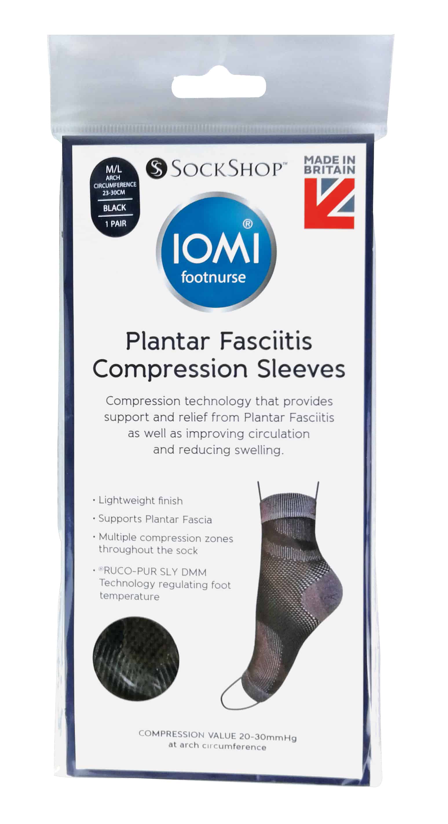 IOMI FOOTNURSE 1PK Plantar Fasciitis Compression Sleeves