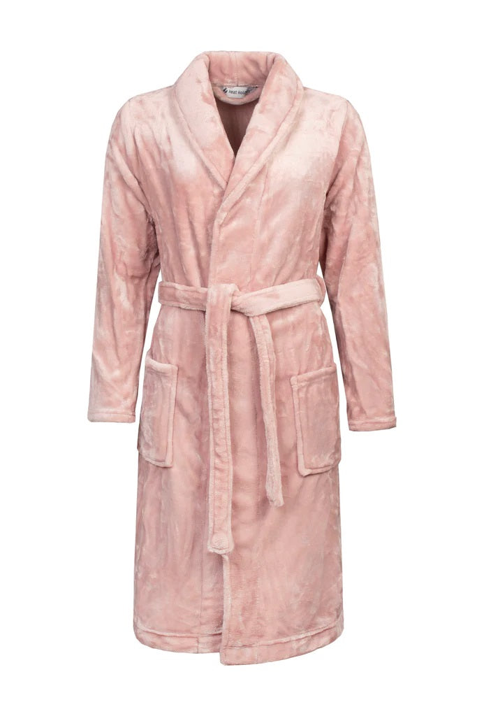 thermal dressing gown ladies HEAT HOLDERS Ladies Fleece Dressing Gown Womens Luxury Soft Winter Warm Bathrobe without Hood (S, Cream) : Amazon.co.uk: Fashion